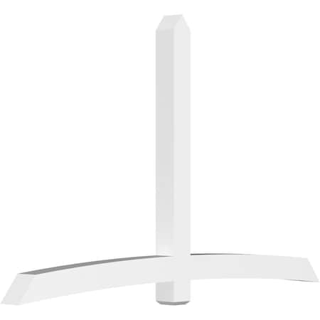Ekena Millwork Bellingham Architectural Grade PVC Gable Bracket, 108"W x 67 1/2"H x 6"D x 6"F, 15/12 Pitch GBP108X68X0606BEL00